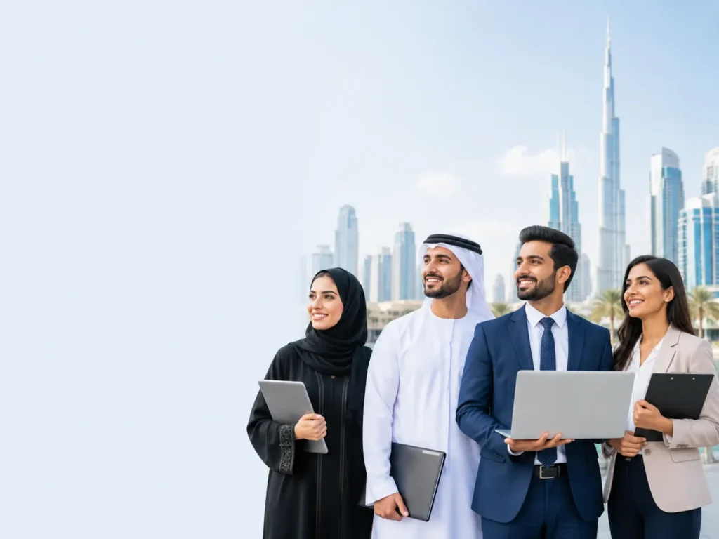Professionals exploring job opportunities in the UAE